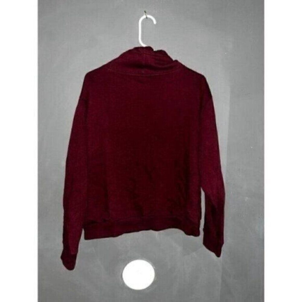 Pink Cowl Neck Drawstring Graphic Sweater - Picture 4 of 4